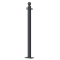 Ornamental bollard | Series 466B | � 60 mm | stationary, to be fixed by plugswith base plate 100 x 150 mm | without lock | with 2 eyelets